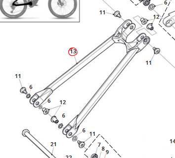 Puntone Nero Telaio Fantic B0100027005