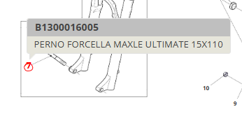 Perno passante RockShox Maxle Ultimate anteriore 15×110 Boost