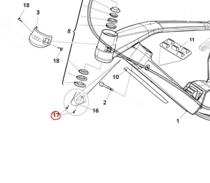 Kit viti (2 pz.) M5x16 TPS UNI5933 inox, Fantic