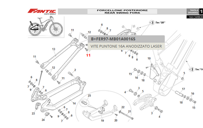 Vite puntone 16A per carro e‑bike Fantic nero