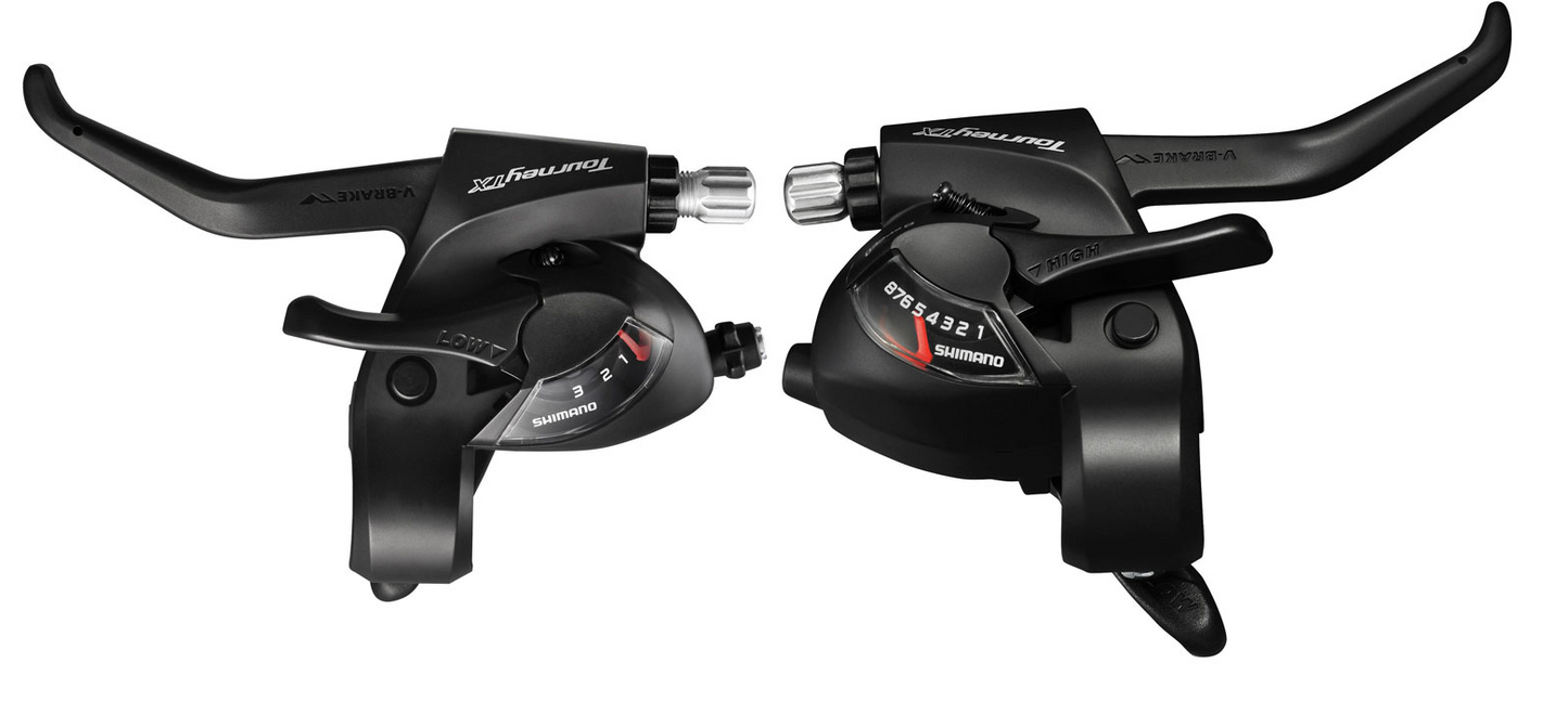 Set leve cambio Shimano ST-TX800L 3x8 velocità nero