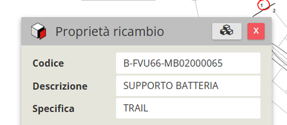 Supporto batteria Fantic XF1 630Wh Trail nero