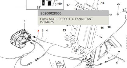 Cavo motore cruscotto faro Fantic ISSIMO