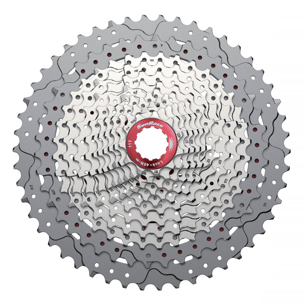 Pacco pignoni a cassetta super light MZ91 12v 10-50 denti argento SRAM XD SunRace
