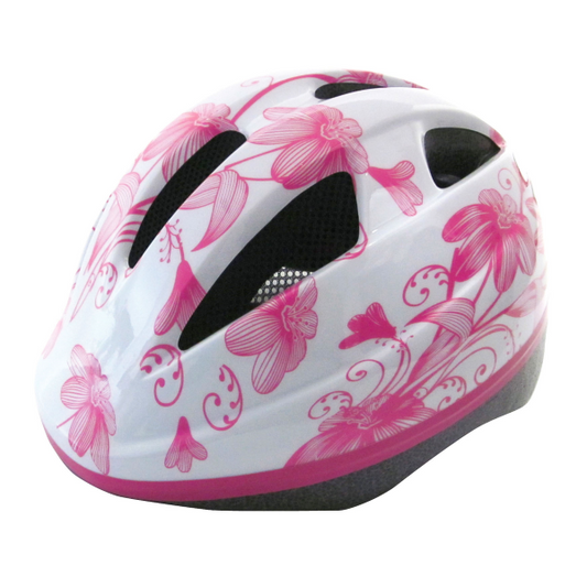 Casco WAG Early Rider XS (48-52 cm) Flowers Bianco Rosa