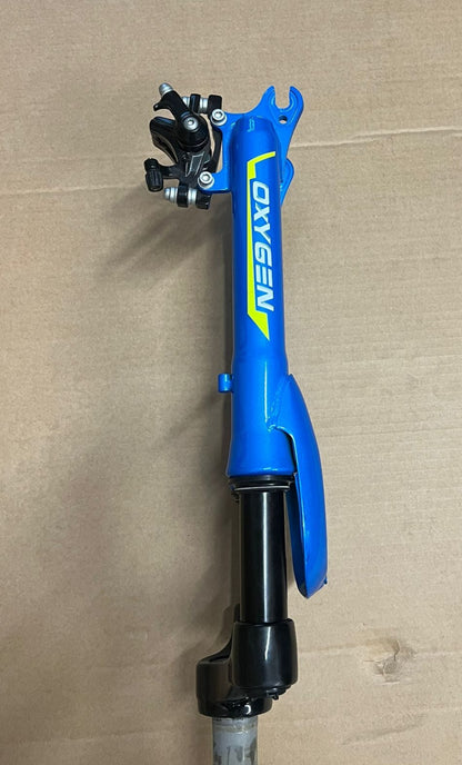 Forcella ammortizzata 27,5" a molla 60mm QR disco azzurro