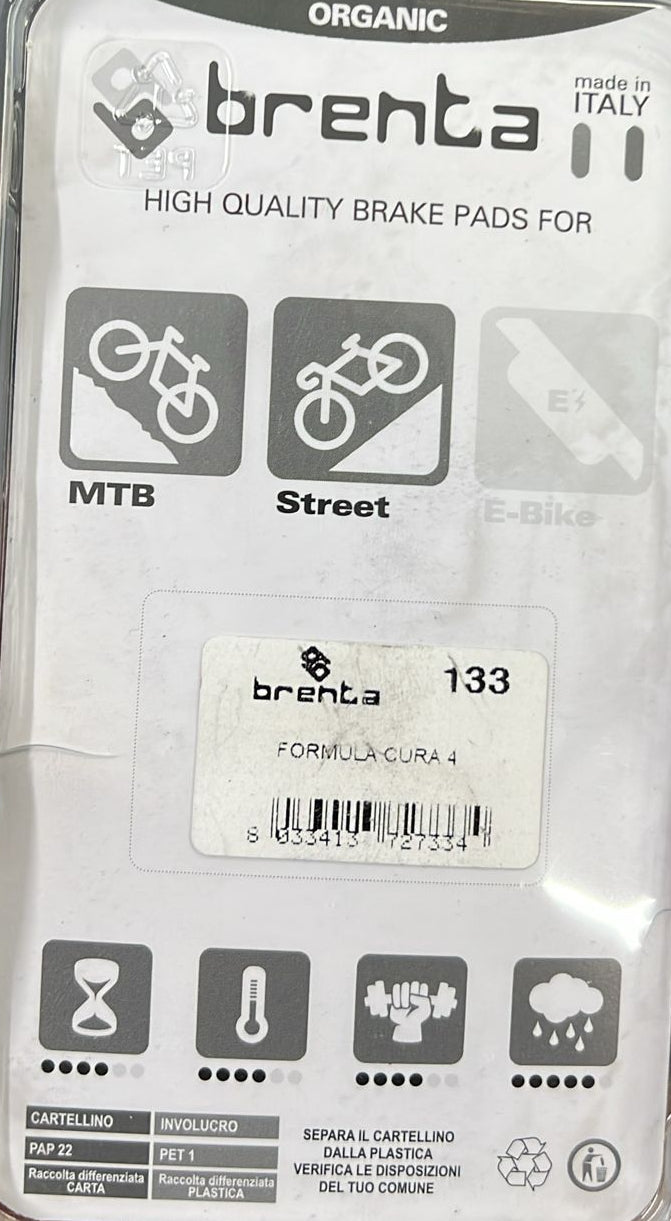 Pastiglie freno Formula Cura 4 organiche Brenta