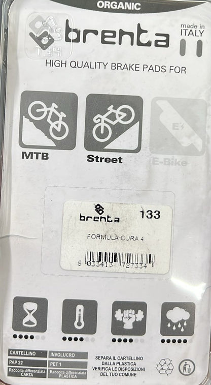 Pastiglie freno Formula Cura 4 organiche Brenta