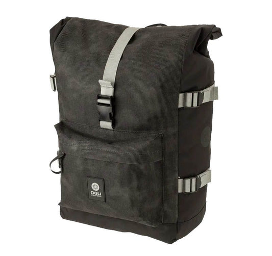 Borsa a bisaccia AGU URBAN 28x35x14cm roll-top nero/reflex