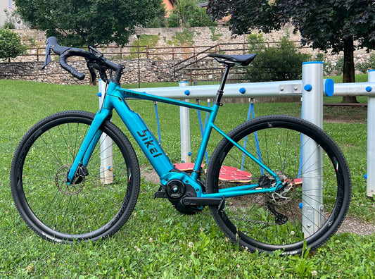 Gravel Bikel ESCAPE taglia L Polini 80Nm 500Wh Blue Reef
