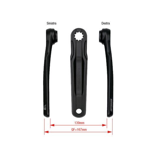 Pedivelle FSA CK-762/IS  165mm nero